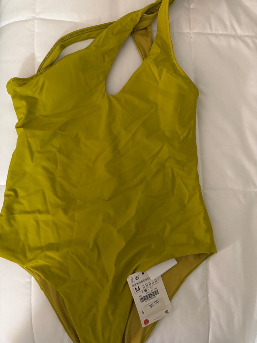 Zara new Olive Green One-Piece Swimsuit
